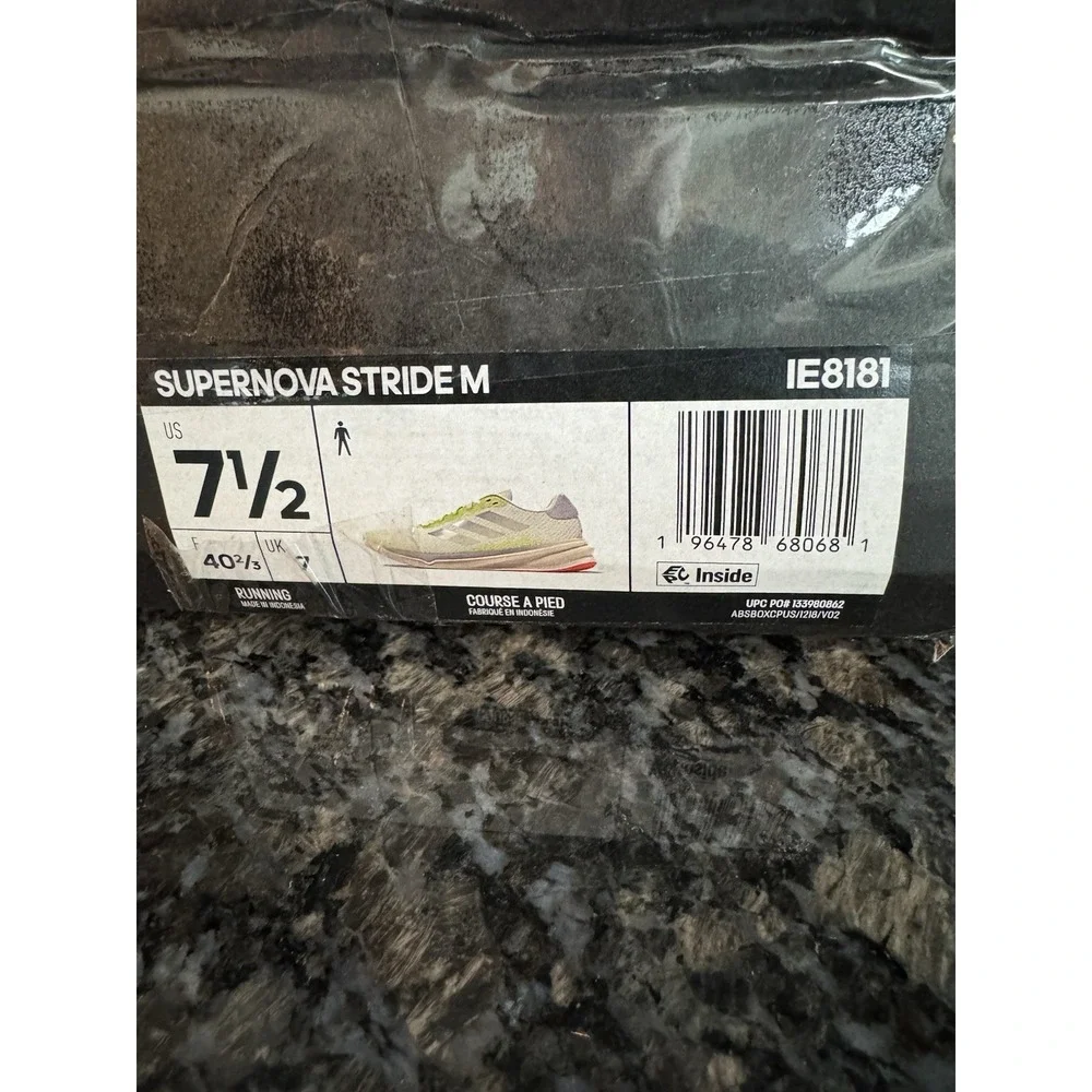Adidas Supernova Stride Men's Running Shoes, Size 7.5 White‎ IE8181 NWB